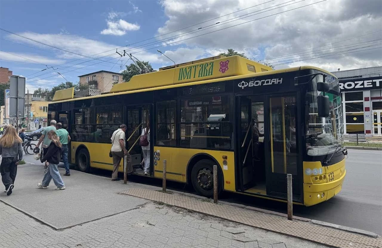 2 тролейбус Полтава: маршрут без зайвих очікувань